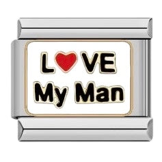 ITALIAN CHARM “LOVE MY MAN” Acero Inoxidable ENTREGA INMEDIATA