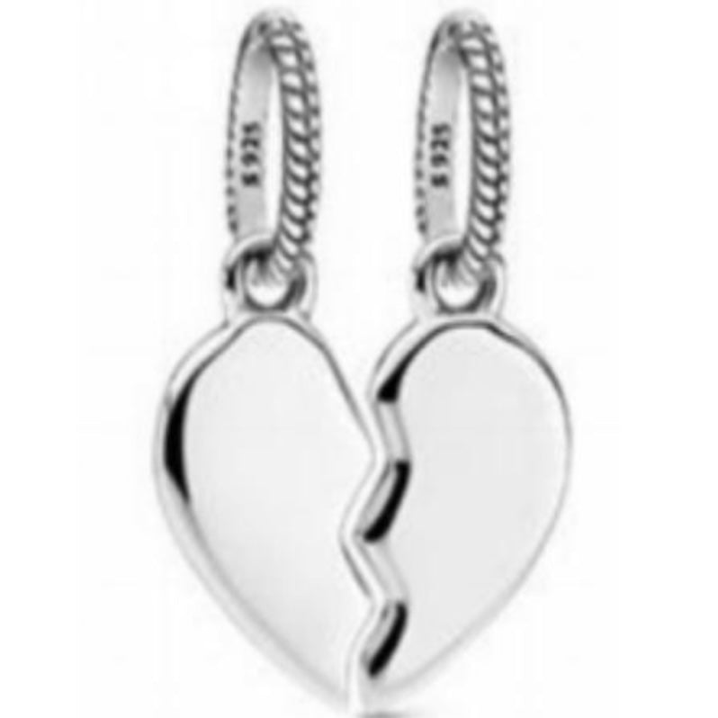CHARM DOBLE PERSONALIZADO CORAZÓN Plata s925 ALE
