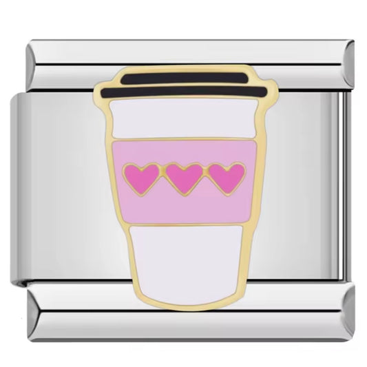 ITALIAN CHARM CAFÉ ROSA Acero Inoxidable ENTREGA INMEDIATA