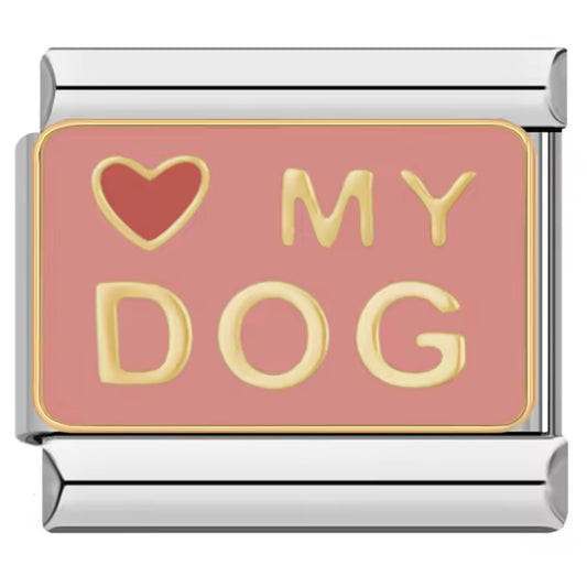 ITALIAN CHARM “❤️ MY DOG” Acero Inoxidable ENTREGA INMEDIATA