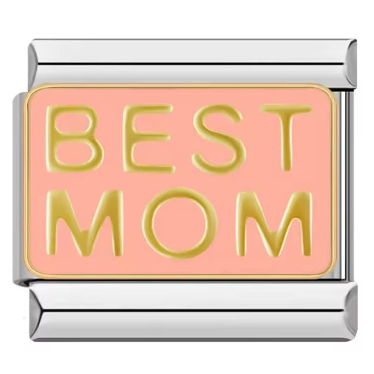 ITALIAN CHARM “BEST MOM” Acero Inoxidable ENTREGA INMEDIATA