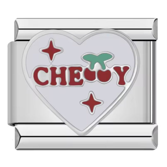 ITALIAN CHARM CORAZÓN CHERRY Acero Inoxidable ENTREGA INMEDIATA