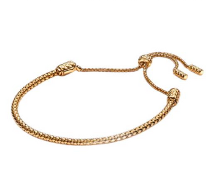 BRAZALETE MOMENTS cadena de tachuelas deslizante Plata s925 ALE/Recubrimiento en oro 14k