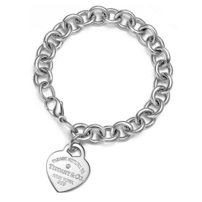 BRAZALETE RETURN YO TIFFANY CON DIAMANTE MEDIANO Plata s925