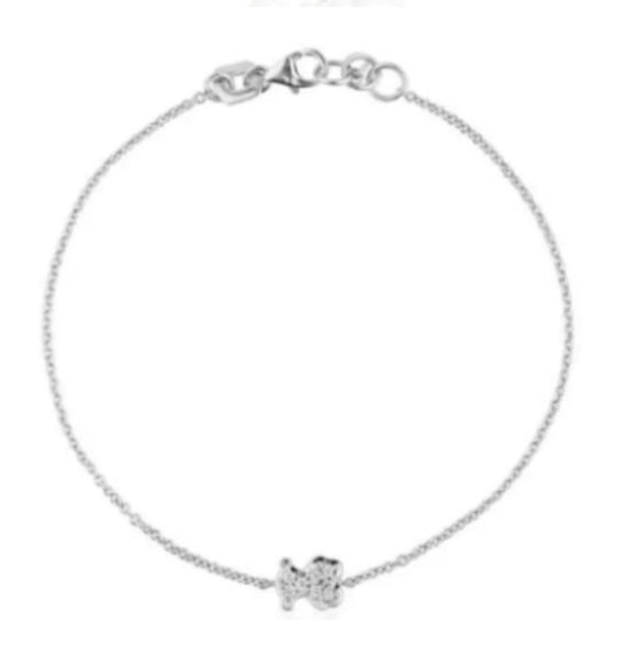BRAZALETE CADENA OSO CON DIAMANTES Plata s925
