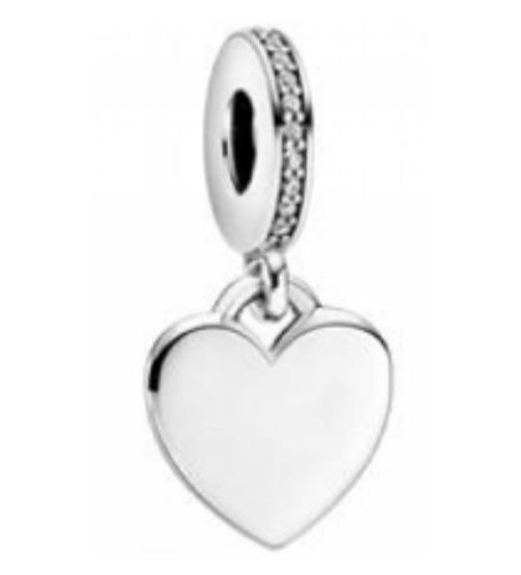 CHARM COLGANTE PERSONALIZADO “Te Amo A y L” Plata s925 ALE