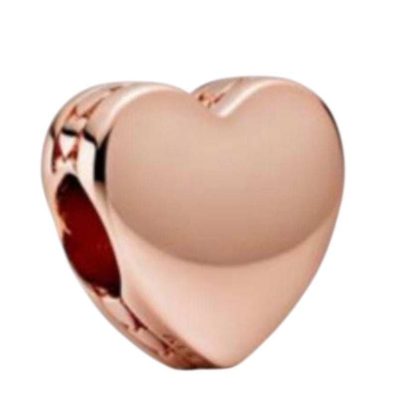 CHARM SEPARADOR CORAZÓN PERSONALIZADO CON FRASE Plata s925 ALE/Recubrimiento en Oro 14k